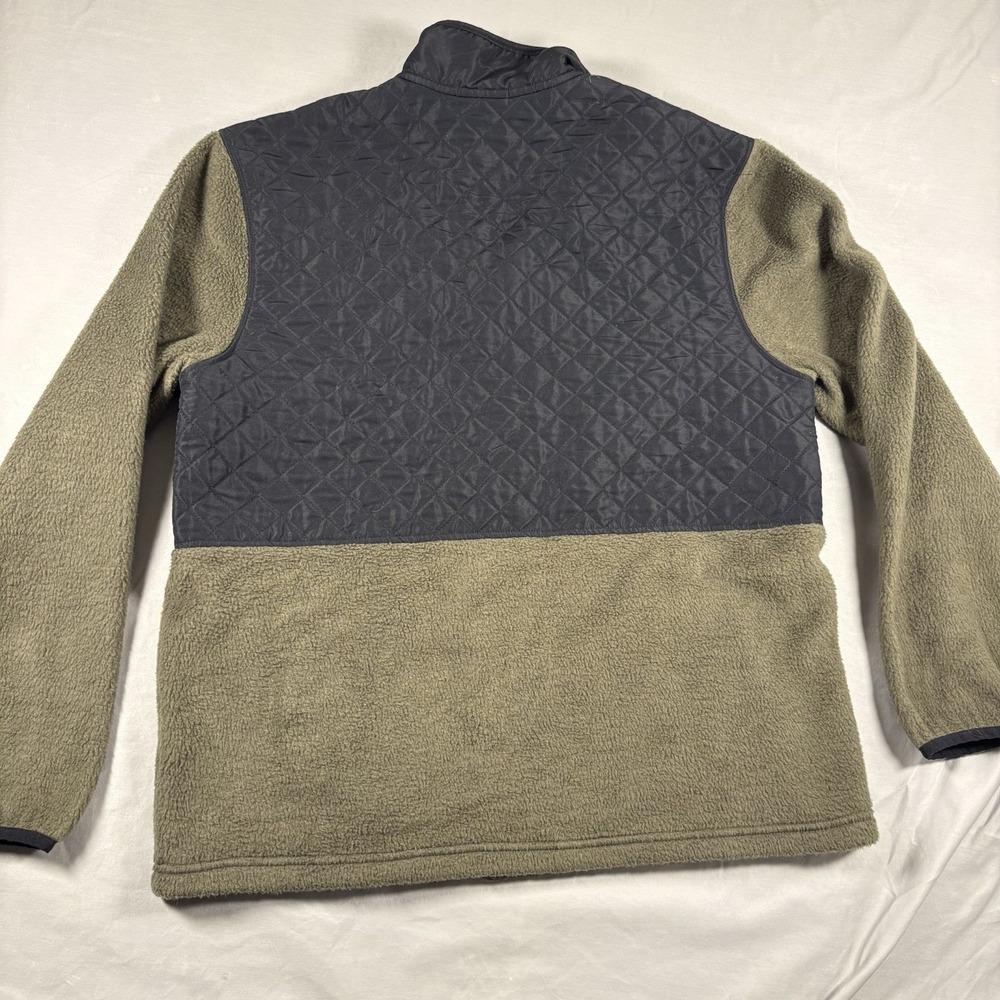 Eddie Bauer Mixed Media Fleece Jacket Mens Medium Multi Quilted Detail Full Zip - Picture 10 of 13